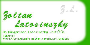 zoltan latosinszky business card